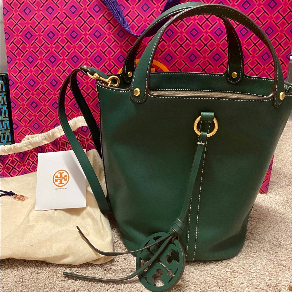 Tory Burch Miller Leather Bucket Bag